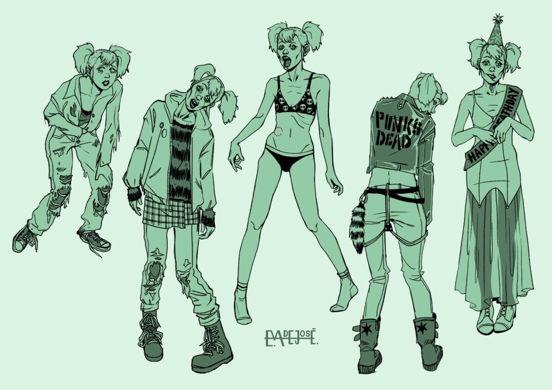 Ficha vestuario, ilustración de Eva de José