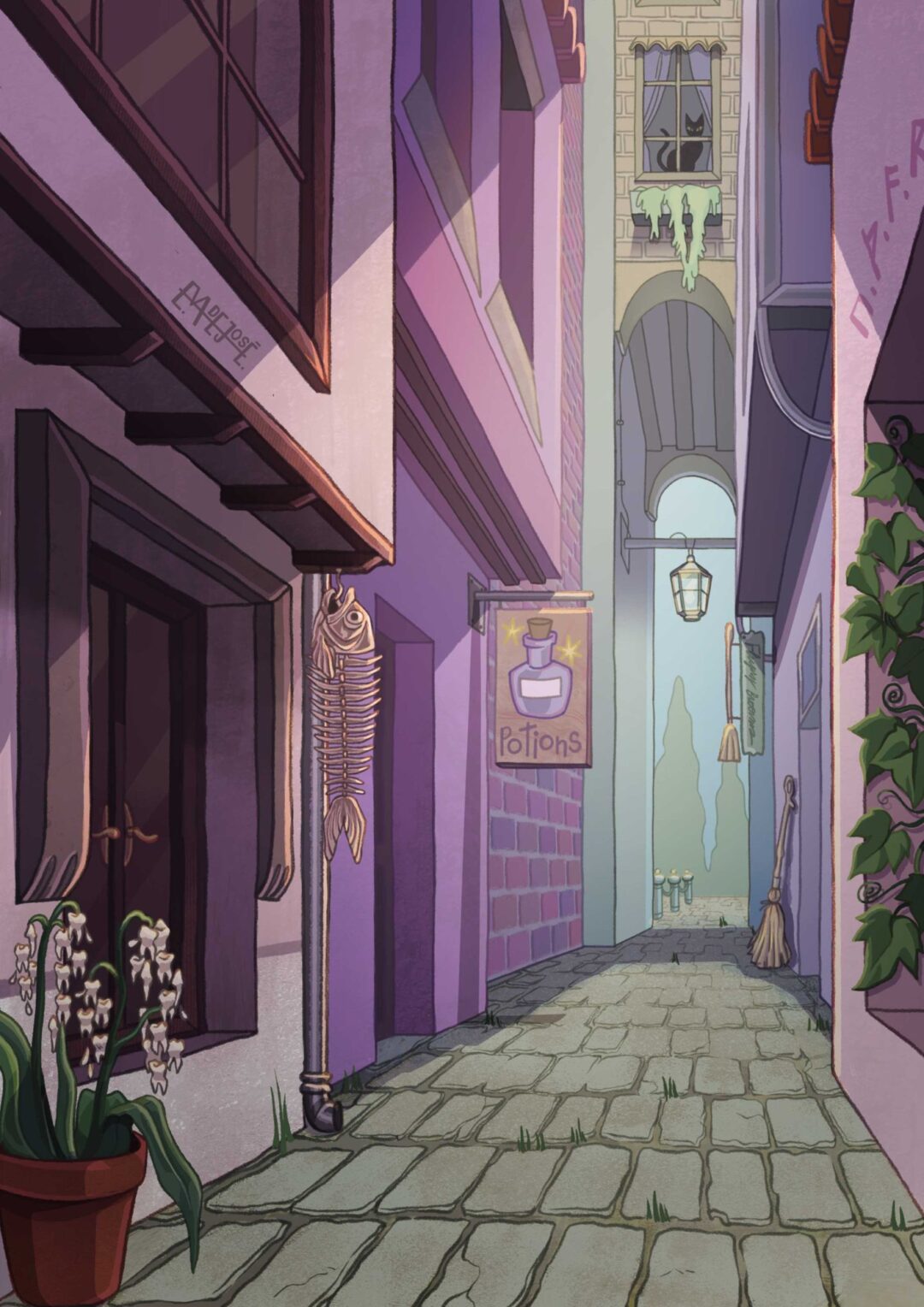 Fondo exterior, ilustración de Eva de José
