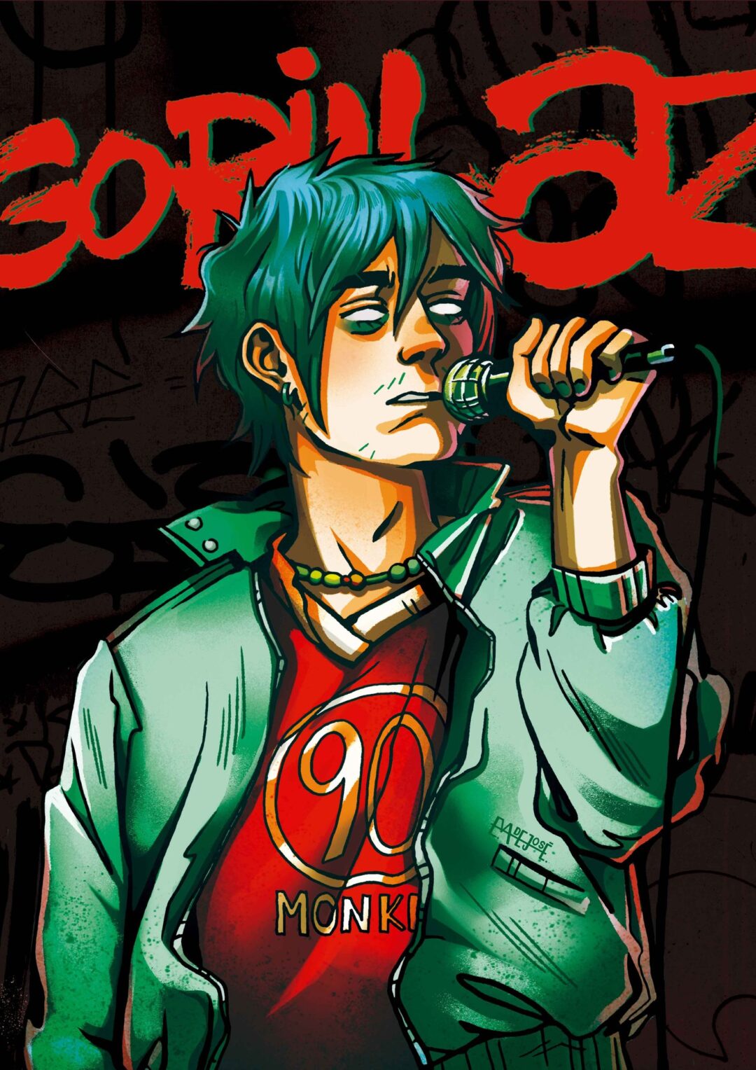 Gorillaz, ilustración de Eva de José